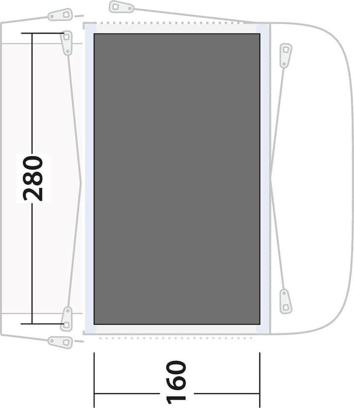 Outwell Footprint Talladega Air Black & Grey Outwell