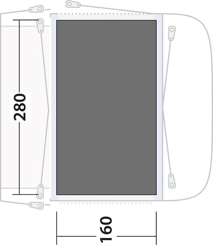 Outwell Footprint Fresno Black & Grey Outwell