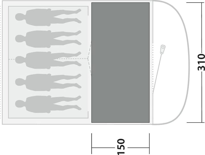 Outwell Cozy Carpet Sky 5 Black & Grey Outwell