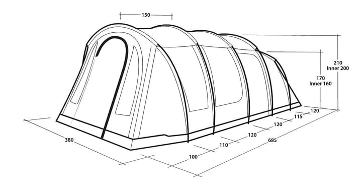Outwell Carolina 6 Blue Outwell