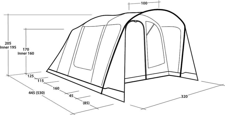 Outwell Monterey 5 Air Blue Outwell Outwell Monterey 5 Air Blue Outwell