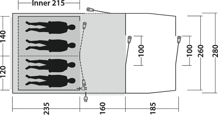 Outwell Rockwell 4 Blue Outwell