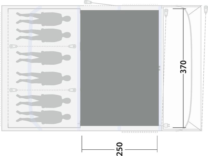 Outwell Cozy Carpet Florida / Alabama 6 Air Black & Grey Outwell