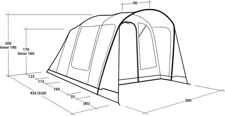 Outwell Monterey 4 Air Blue Outwell