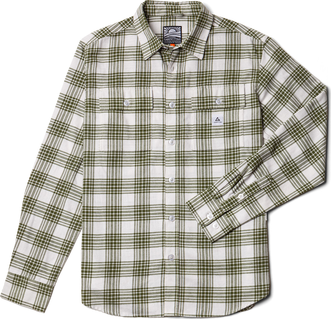 Garphyttan Men's Garden Flanell Green Comb Langermede skjorter S