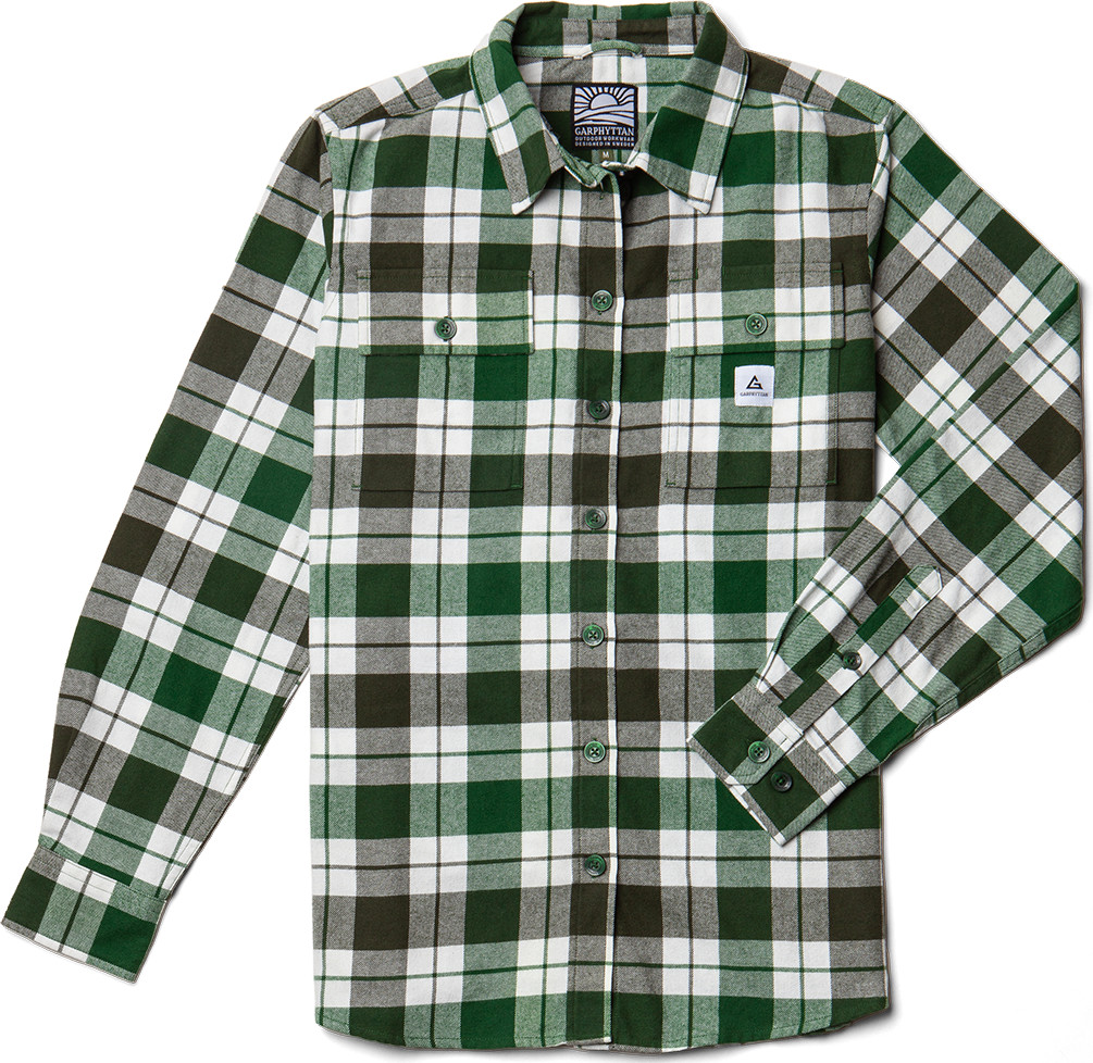 Garphyttan Women's Garden Flanell Dark-Green Comb Langermede skjorter S