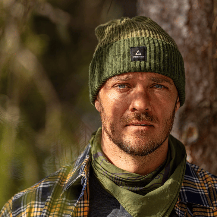 Garphyttan Knitted Hat Green Comb Garphyttan