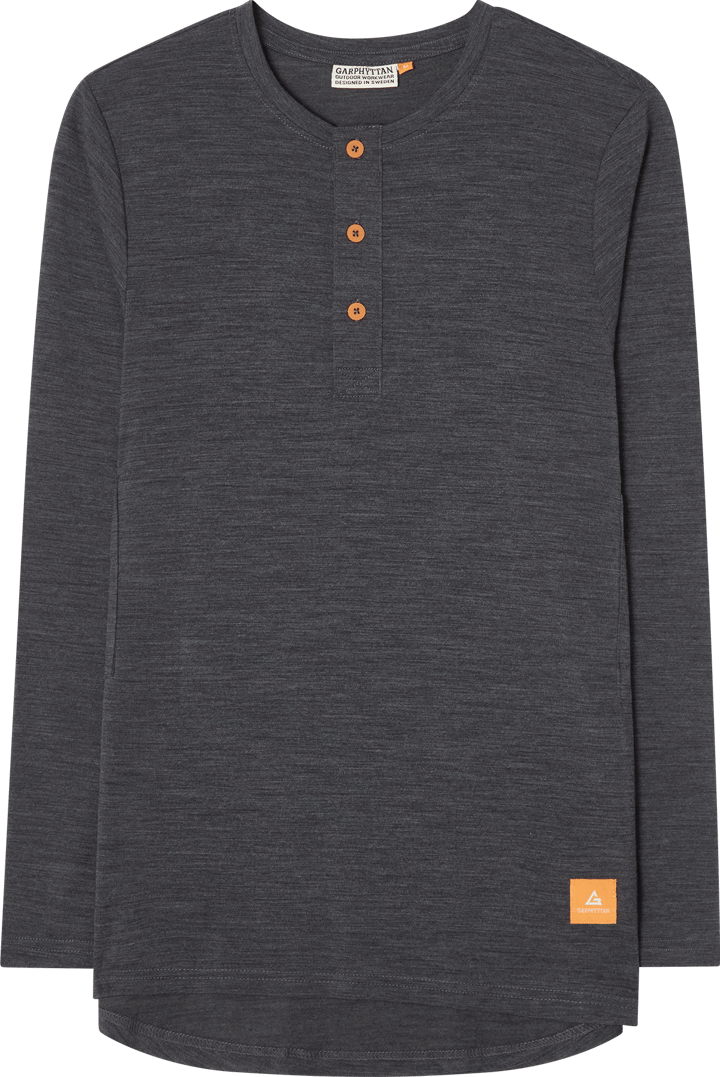 Garphyttan Men's Merino Top Dark-Grey Melange Garphyttan