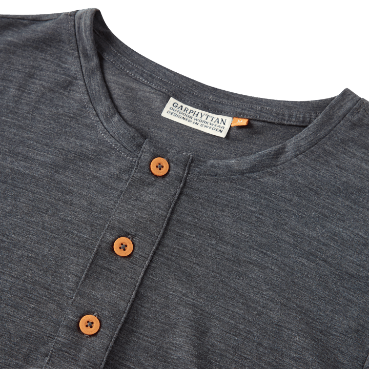 Garphyttan Men's Merino Top Dark-Grey Melange Garphyttan