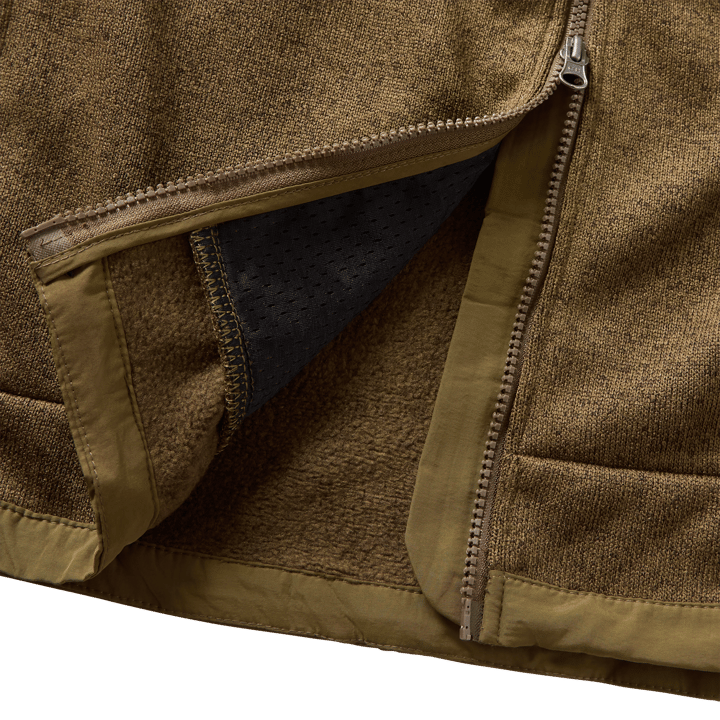 Garphyttan Men's Valdez Flatfleece Jacket Brown Melange Garphyttan