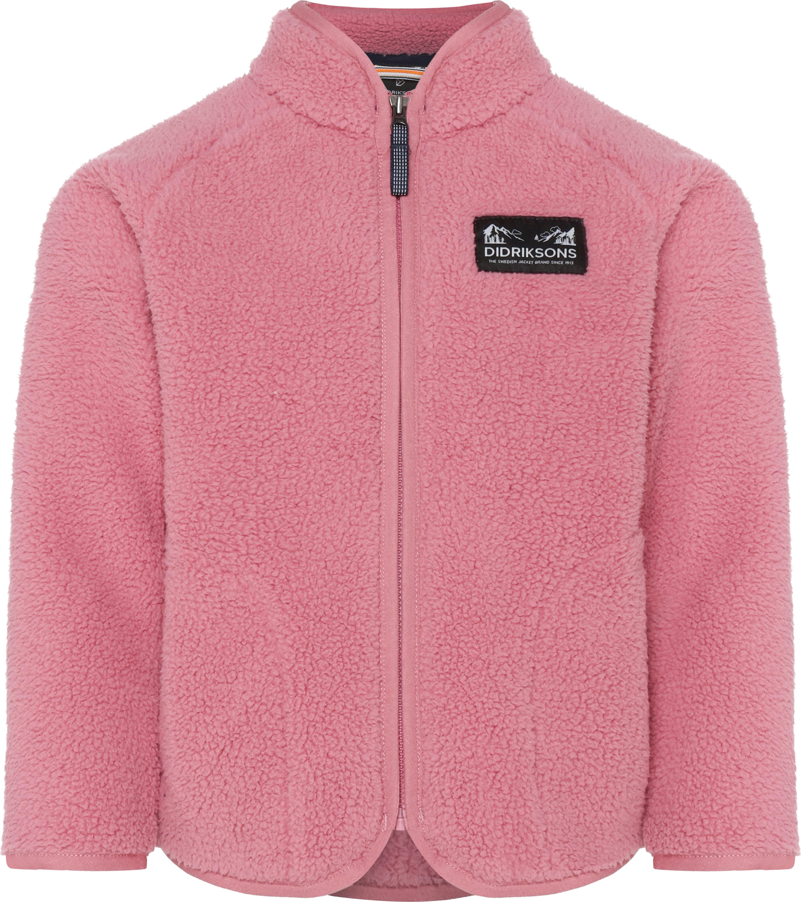 Didriksons Kids' Gibbs Full Zip 2 Heather Pink Mellanlager tröjor 110