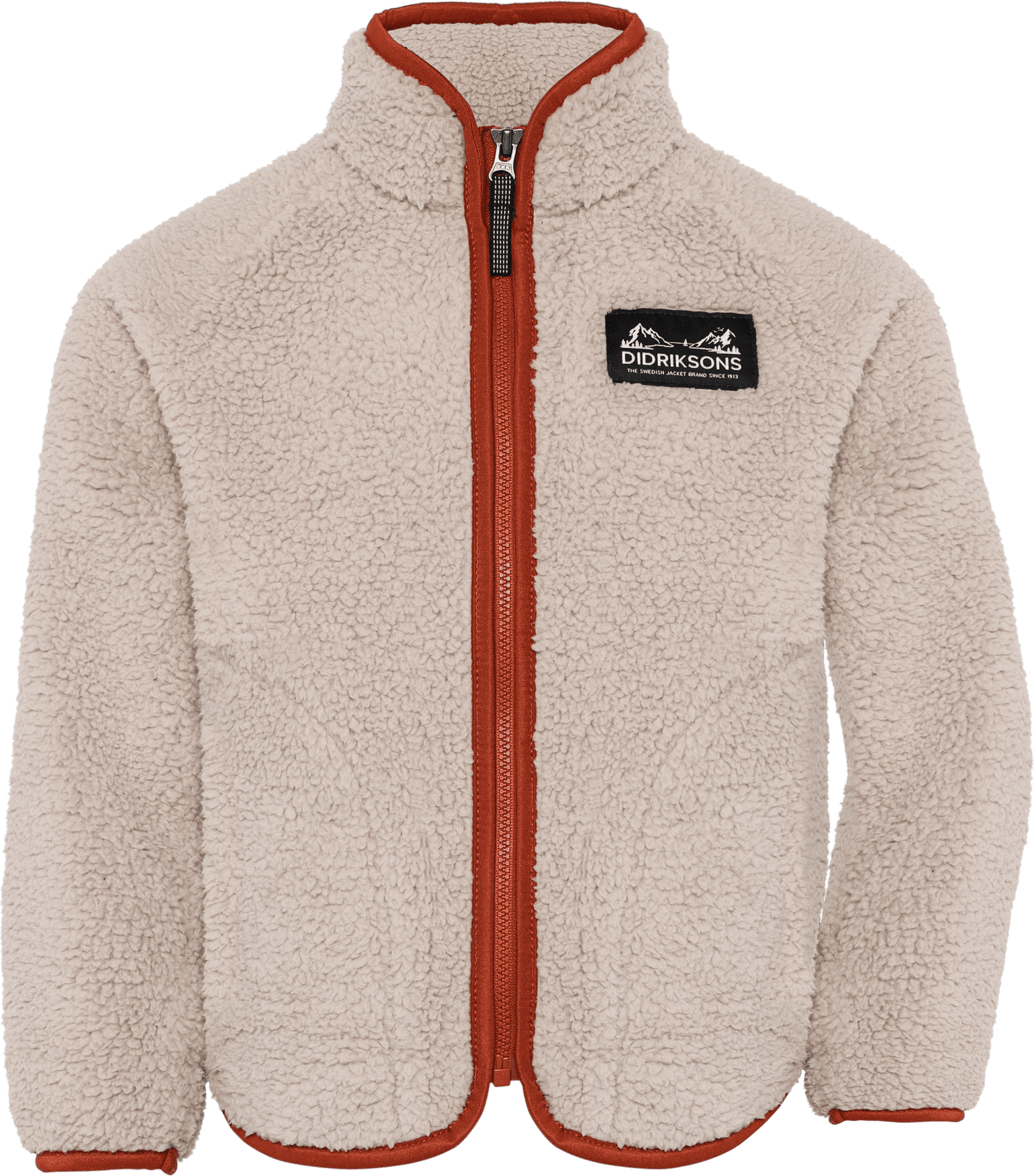 Didriksons Kids' Gibbs Full Zip 2 Beach Beige/Rust