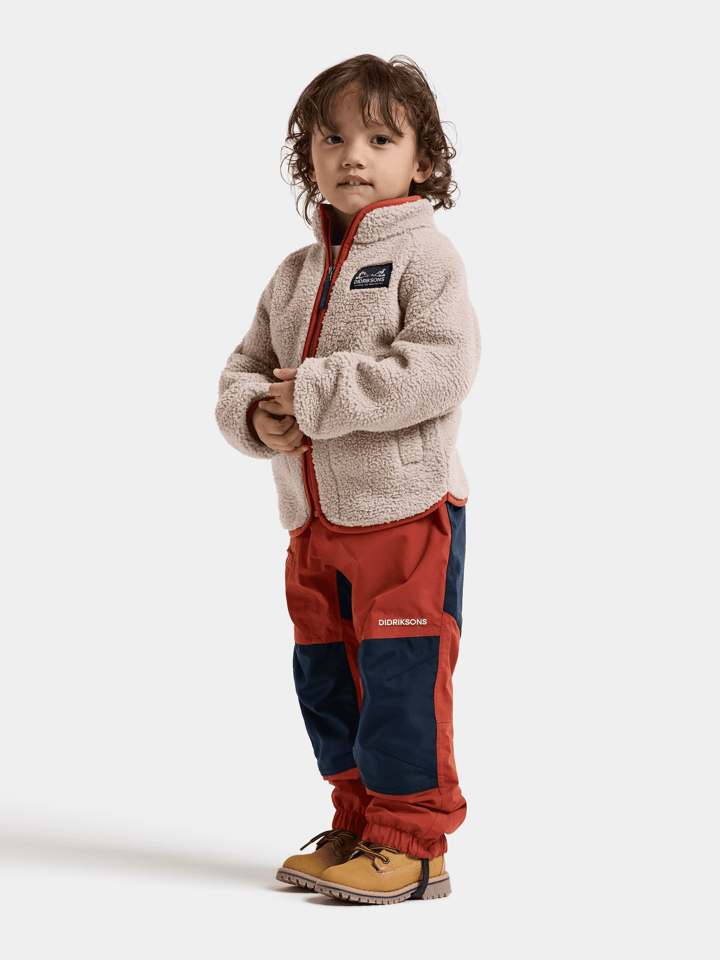 Didriksons Kids' Gibbs Full Zip 2 Beach Beige/Rust Didriksons