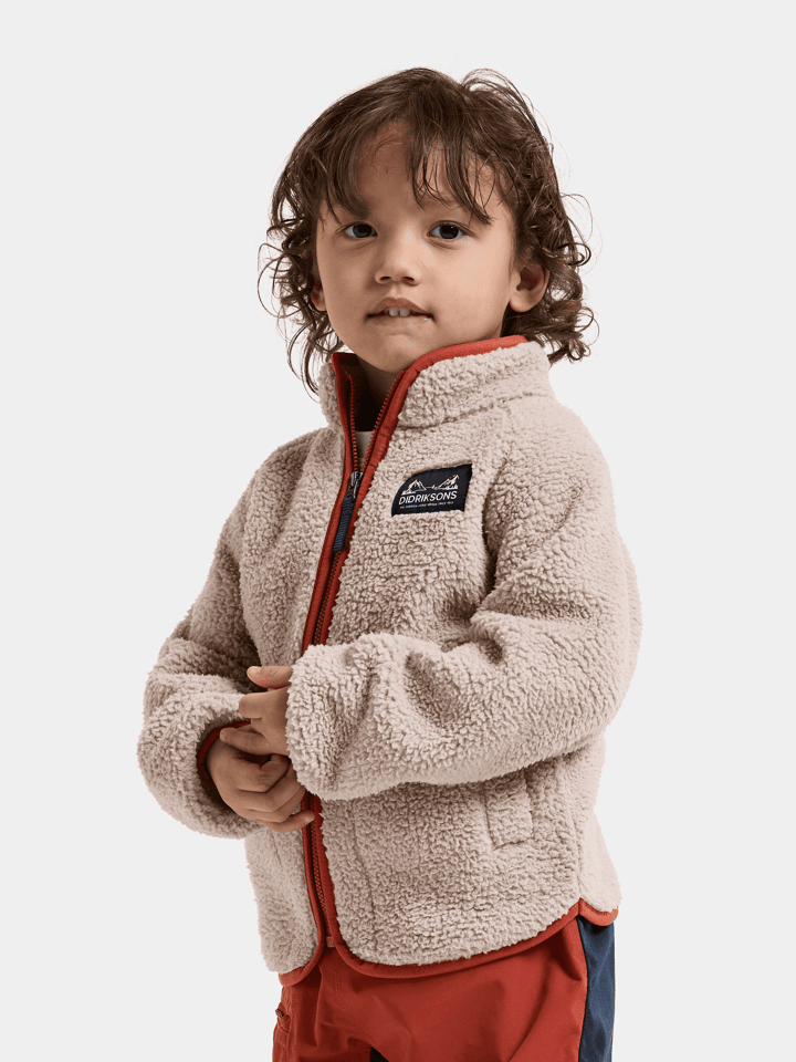 Didriksons Kids' Gibbs Full Zip 2 Beach Beige/Rust Didriksons