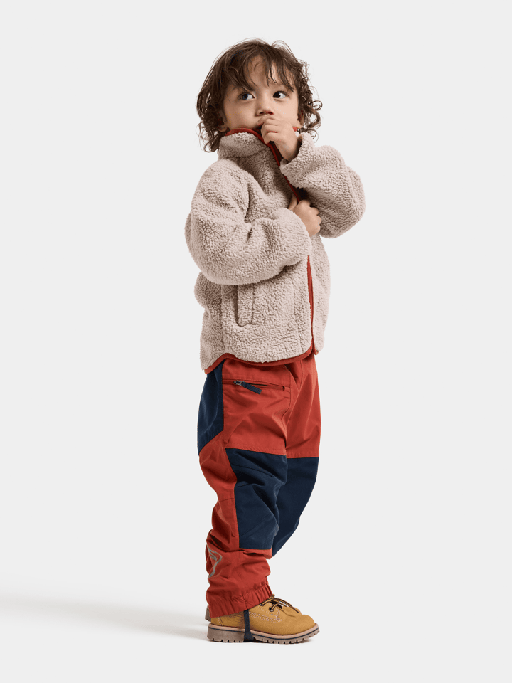Didriksons Kids' Gibbs Full Zip 2 Beach Beige/Rust Didriksons