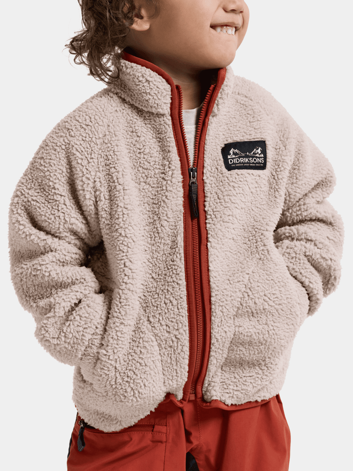 Didriksons Kids' Gibbs Full Zip 2 Beach Beige/Rust Didriksons