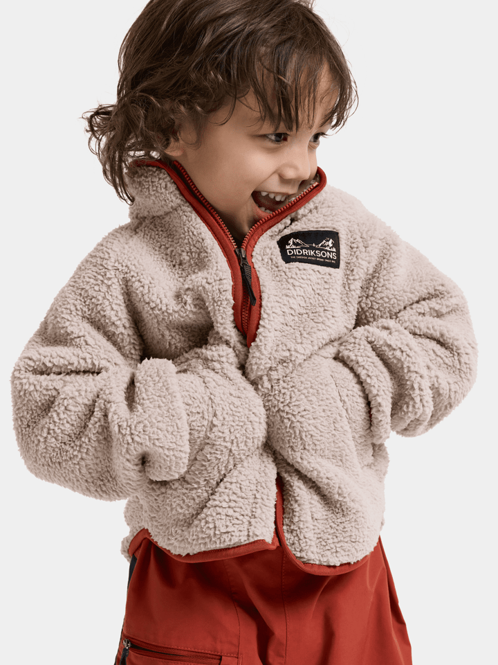 Didriksons Kids' Gibbs Full Zip 2 Beach Beige/Rust Didriksons