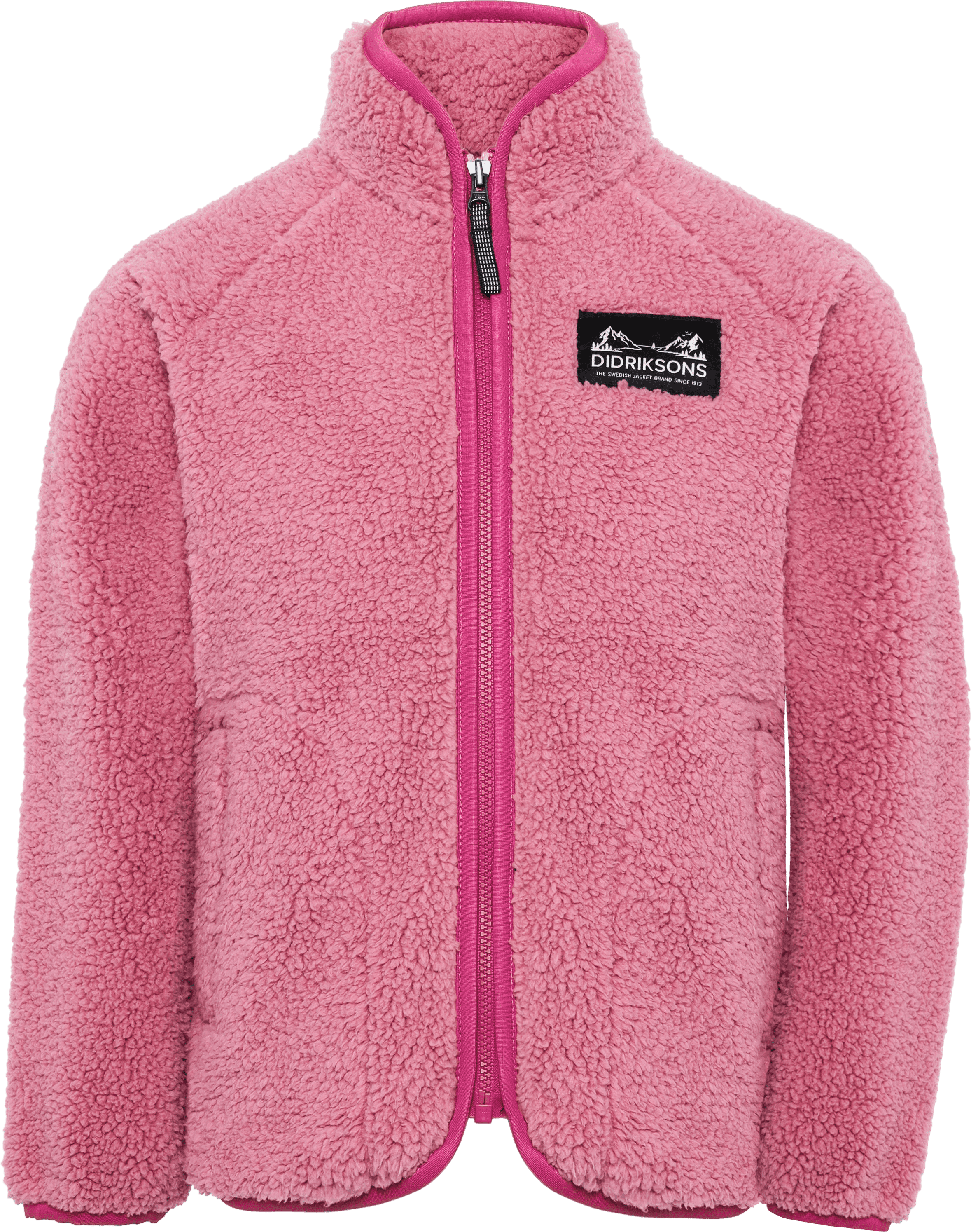Didriksons Kids' Gibbs Full Zip 2 Heather Pink/Cactus Pink