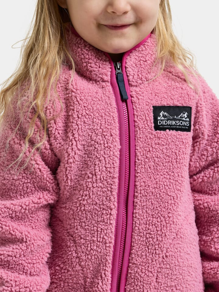Didriksons Kids' Gibbs Full Zip 2 Heather Pink/Cactus Pink Didriksons