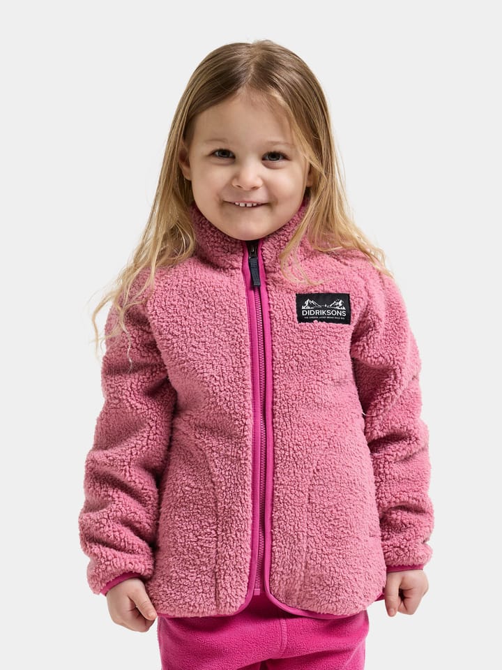 Didriksons Kids' Gibbs Full Zip 2 Heather Pink/Cactus Pink Didriksons