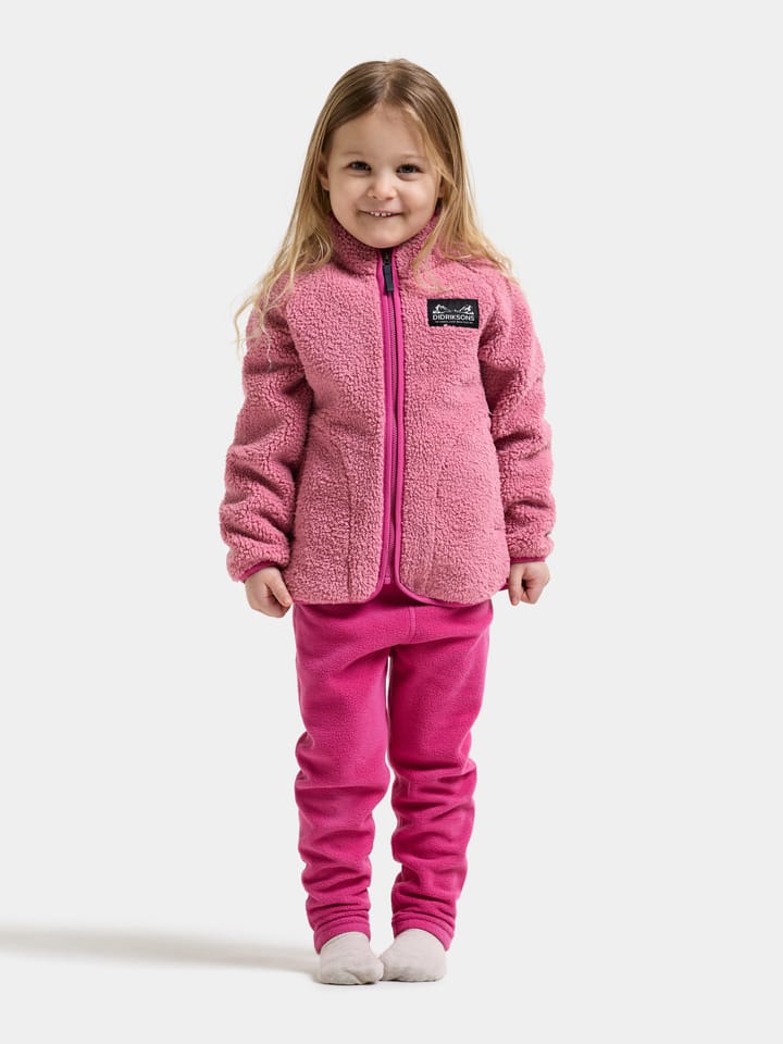 Didriksons Kids' Gibbs Full Zip 2 Heather Pink/Cactus Pink Didriksons
