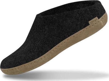 Glerups Unisex Slip-on With Leather Sole Charcoal Glerups
