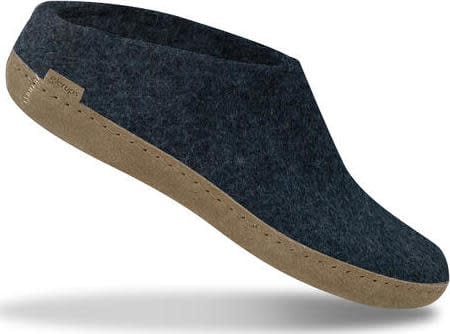 Open Heel Leather Sole Denim Glerups