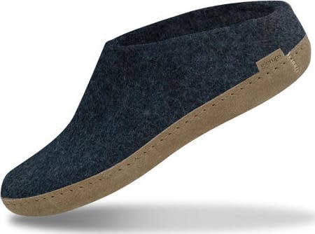 Glerups Unisex Slip-on With Leather Sole Denim Glerups