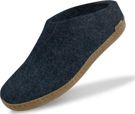 Open Heel Leather Sole Denim Glerups