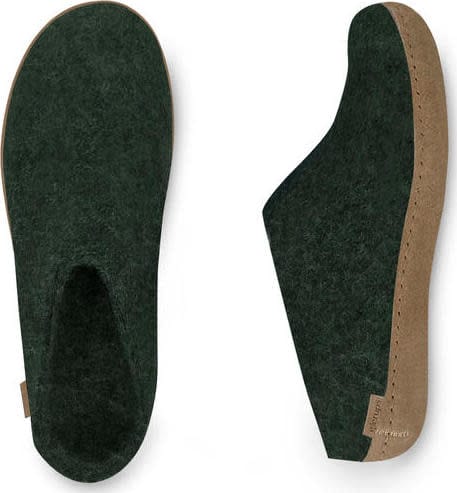 Glerups Unisex Slip-on With Leather Sole Forest Glerups