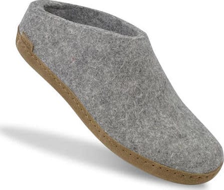 Glerups Unisex Slip-on With Leather Sole Grey Glerups