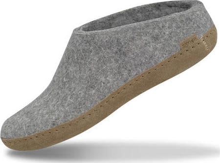 Glerups Unisex Slip-on With Leather Sole Grey Glerups