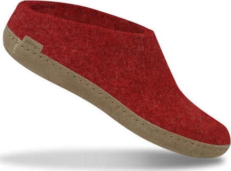 Glerups Unisex Slip-on With Leather Sole Red Glerups