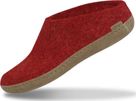 Glerups Unisex Slip-on With Leather Sole Red Glerups