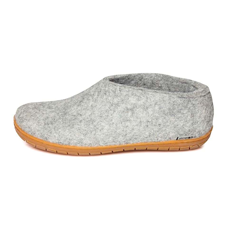 Glerups Unisex Shoe Classic Rubber Sole Grey/Natural