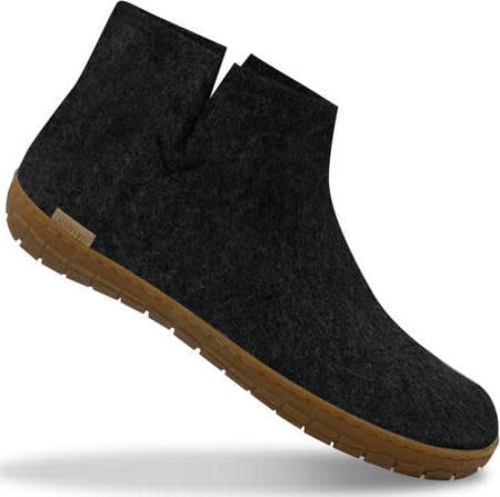 Glerups Unisex Boot With Natural Rubber Sole Charcoal Glerups