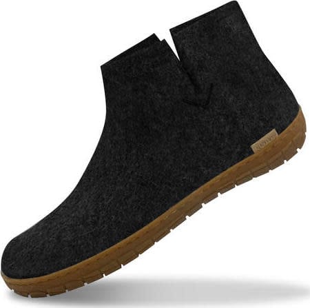 Glerups Unisex Boot With Natural Rubber Sole Charcoal Glerups