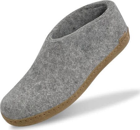 Glerups Unisex Shoe With Leather Sole Grey