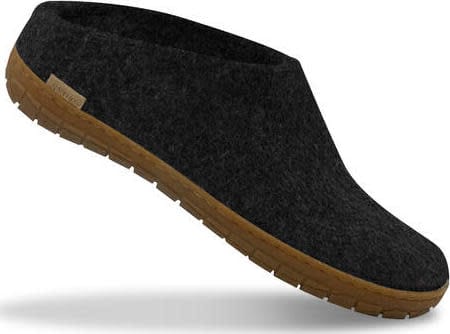 Glerups Unisex Slip-on With Natural Rubber Sole  Charcoal Glerups