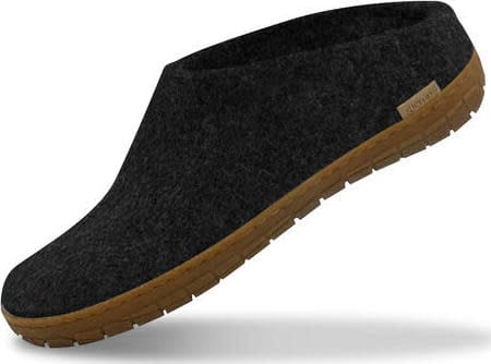 Glerups Unisex Slip-on With Natural Rubber Sole  Charcoal Glerups