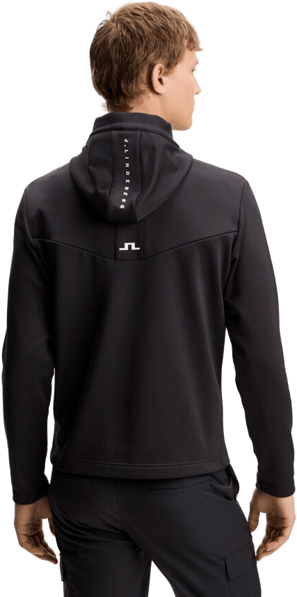 J.Lindeberg Men´s Maclean Zip Hood Black J.Lindeberg