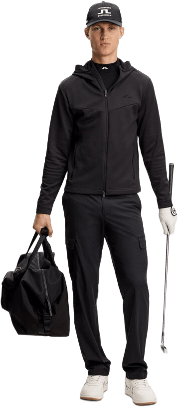 J.Lindeberg Men´s Maclean Zip Hood Black J.Lindeberg