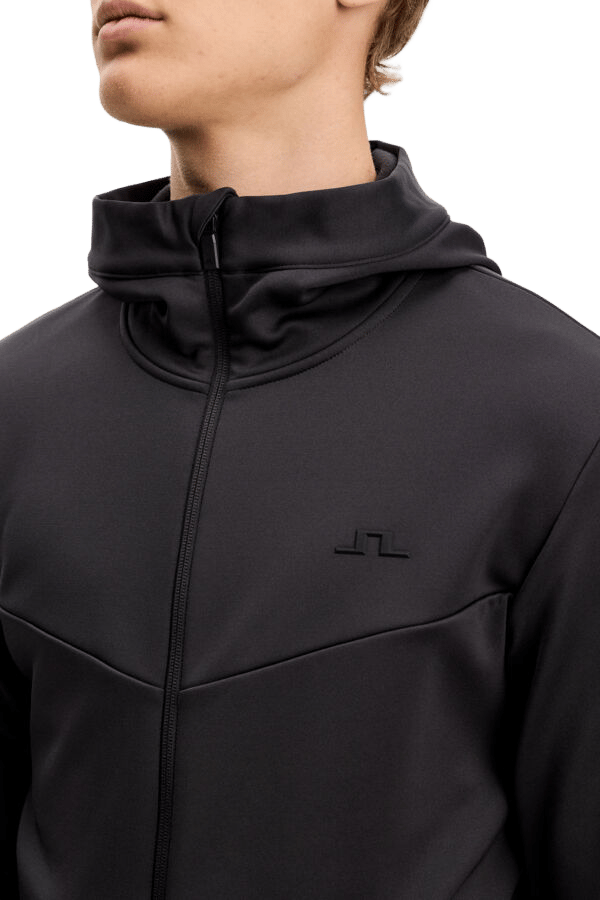 J.Lindeberg Men´s Maclean Zip Hood Black J.Lindeberg