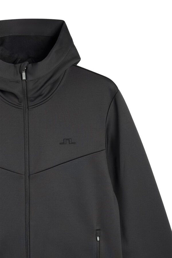 J.Lindeberg Men´s Maclean Zip Hood Black J.Lindeberg