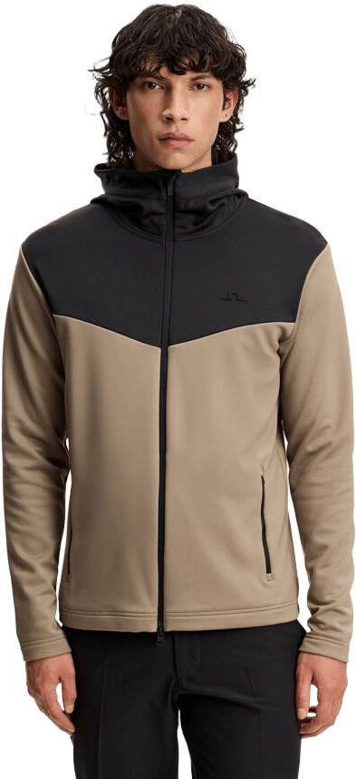 J.Lindeberg Men´s Maclean Zip Hood Brindle J.Lindeberg