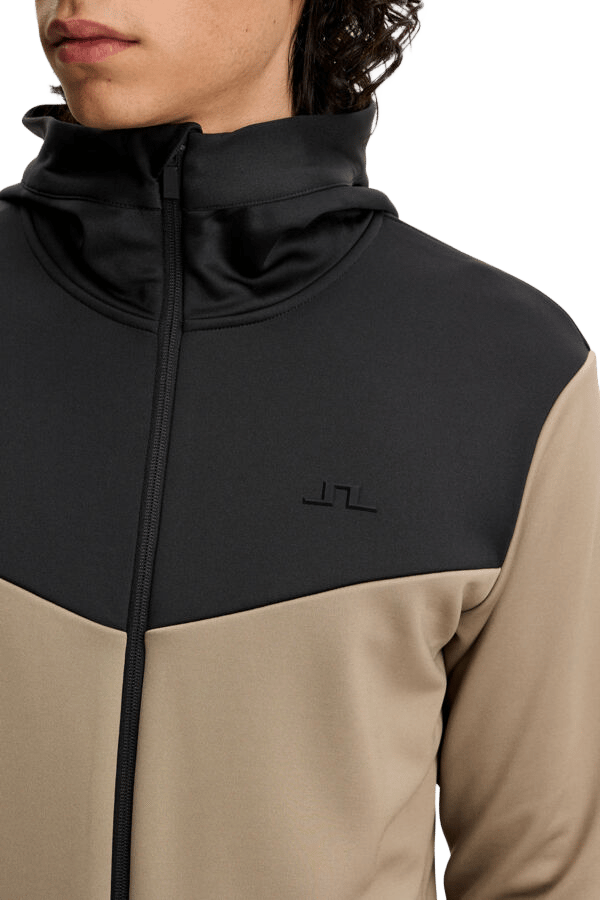 J.Lindeberg Men´s Maclean Zip Hood Brindle J.Lindeberg