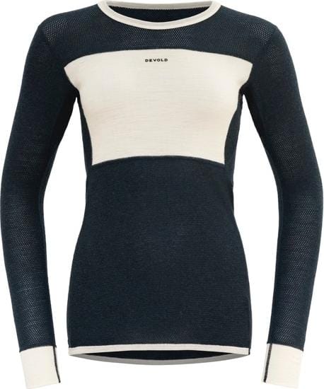 Devold Women's Wool Mesh Shirt Ink/Offwhite Devold