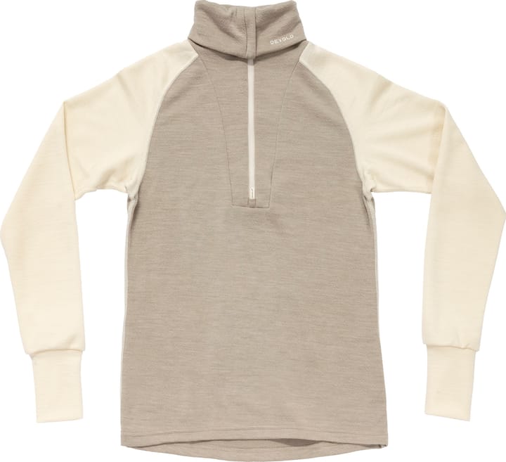 Devold Women's Expedition Merino Silk Zip Offwhite/Stone Devold