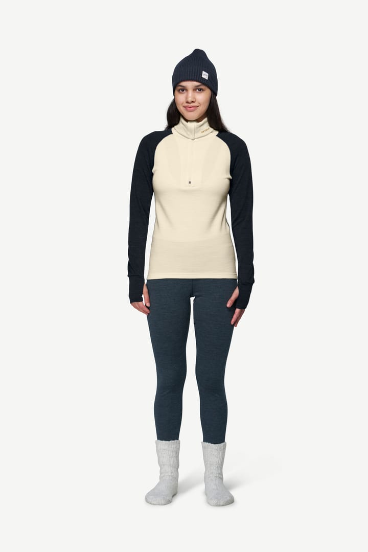 Devold Women's Expedition Merino Silk Zip Ink/offwhite Devold Devold Women's Expedition Merino Silk Zip Ink/offwhite Devold