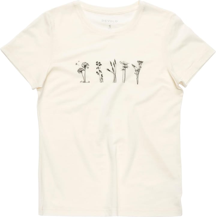 Devold Women's Classic Flowers Tee White Devold